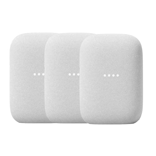 Image of Google Nest Audio (3-Pack) Smart Speakers – Multi-Room Wireless Home Speaker Bundle with Bluetooth, Wi-Fi, Assistant, Stereo Sound, Voice Control & Smart Home Integration