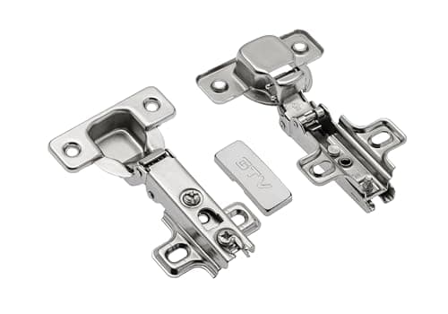Image of GTV 35mm Modern Contemporary White or Gray Metal Cabinet Cupboard Wardrobe Push to Open Door Hinge