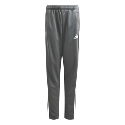 Image of adidas Unisex Kids Unisex 3-Stripes Pant, Grey six/White, 11-12 Years