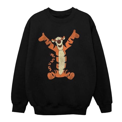 Image of Disney Girls Winnie The Pooh Classic Tigger Sweatshirt 7-8 Years Black