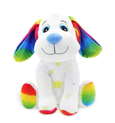 Image of CRAYOLA Colour Me Plush Puppy | Paintable Plush Toy with 3 Felt Tip Pens | Creative Art Activity Set for Kids | Ages 3+