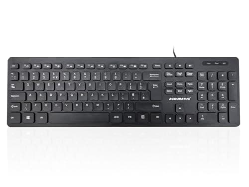 Image of Accuratus 360 Hub - USB Full Size Professional Slim Multimedia Keyboard with 2 Port USB2.0 Hub