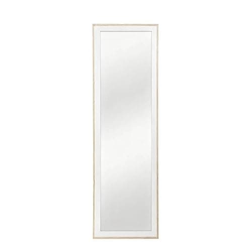 Image of URBNLIVING Full-Length Wall Mirror 35x110cm – Vertical & Horizontal Mount, Bedroom, Hallway, Living Room (White)