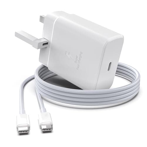 Image of 45W Samsung Super Fast Charger USB C Plug with 6FT Cable, PPS PD 3.0 Fast Charging Adapter for Samsung Galaxy S24 Ultra/S23 Ultra/S23+/S22 Ultra/S21/S20, Type C Wall Charger UK