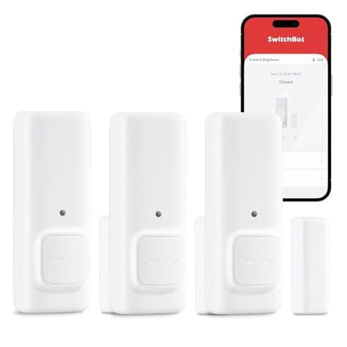 Image of SwitchBot Door Alarm Contact Sensor 3Pack- Smart Home Security Wireless Window Alarm and Door Sensor, Add SwitchBot Hub Mini to be Compatible with Alexa
