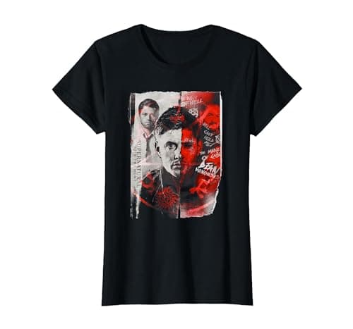 Image of Supernatural Dean Winchester Demon T-Shirt, Women, Black, X-Small