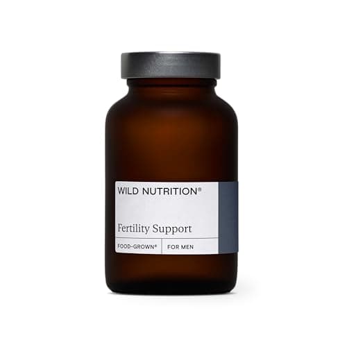Image of WILD NUTRITION Food Grown Fertility Support for Men | Fertility Supplements for Men to Support Optimal Testosterone, Sperm Health & Mental Resilience | Male Fertility Supplement | 60 Capsules