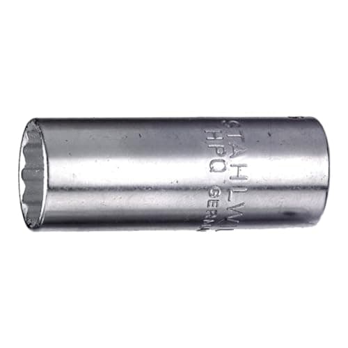 Image of Stahlwille STW40DL8 1/4-Inch Drive 8 mm Extra Deep Bi-Hexagon Socket - Silver