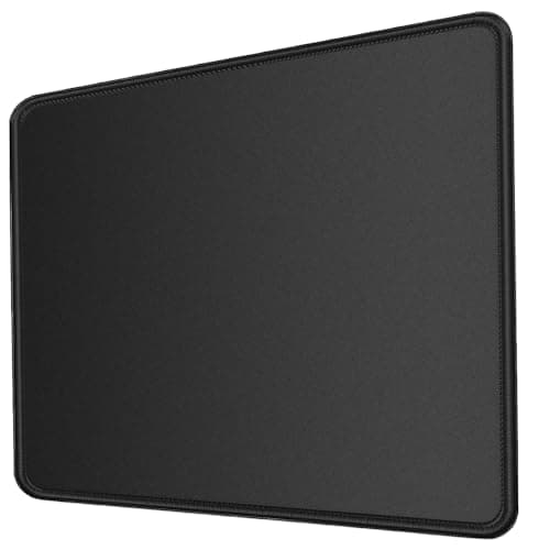 Image of YUANCOX Pure Black Mouse Mat 350x300x3 mm Thick Anti-slip Rubber Base Black Mouse Mat for Laptop and Desktop Computer Mice,Office Learning Gaming Mouse Pad xl (Black-350x300x3mm)