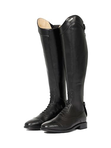 Image of LeMieux Field Riding Boots - Womens Long Leather Horse Riding Boots - Short Calf Height - Regular Calf Width - Black - UK6.5