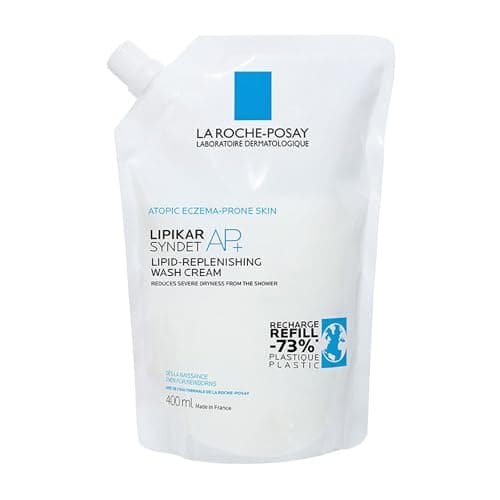 Image of La Roche-Posay Lipikar Syndet AP+, Refill Pouch, Eco Cream Wash, Niacinamide, Shea Butter, For Very Dry Eczema Prone Sensitive Skin, Sustainable Refill, 400ml