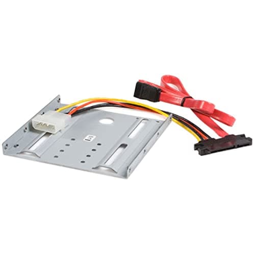 Image of StarTech.com SSD Mounting Bracket - Solid Metal - 2.5in to 3.5 Hard Drive Adapter - SSD Bracket - SSD Upgrade Kit (BRACKET25SAT)