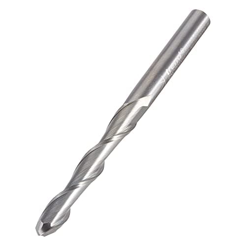 Image of Trend CNC Bullnose Spiral Up-Cut Router Cutter, 6mm Shank, 6mm Cut Diameter & 42mm Cut Length, Solid Tungsten Carbide, CNC/306X6STC