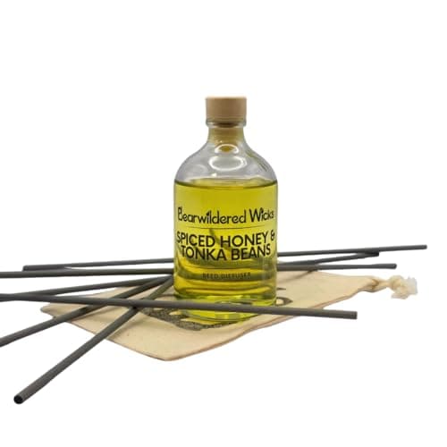 Image of Spiced Honey & Tonka Beans Scented Reed Diffuser | 8-12 Week Fragrance Release | Handcrafted in Scotland | Home Ambience | 100ml