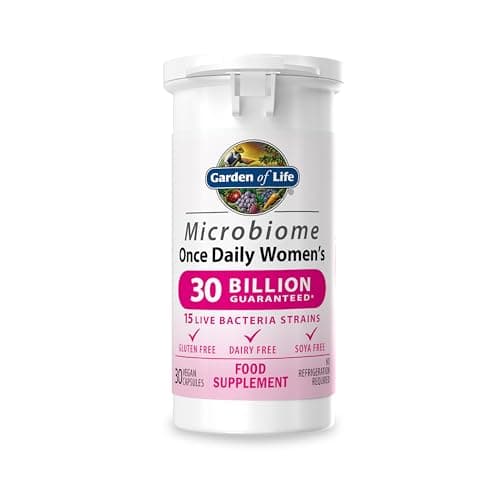 Image of Garden of Life Microbiome Probiotics Once Daily Women's Supplements | 30 Capsules Made in Italy | 30 Billion CFU 15 Strains | Gluten, Dairy & SOYA Free - Vegan