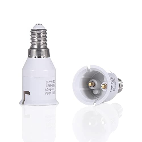 Image of Luminosa E14 to B22 Lamp Holder Adapter Converter (Pack of 2)/ ES Edison Small Screw to Bayonet Bulb Socket Adapter/LED Light Converter / 1 Year Warraty/CE