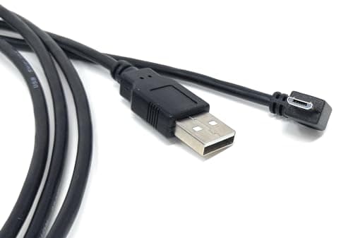 Image of 1.5m USB 2.0 to Micro USB B Right Angled Data & Charging Cable 24AWG (5ft.)