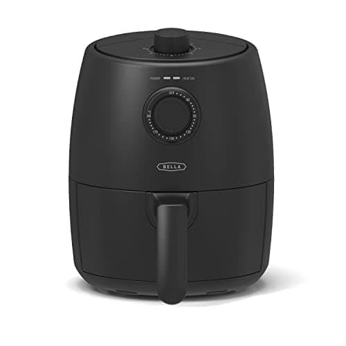 Image of BELLA 2 L Manual Air Fryer Oven and 5-in-1 Multicooker with Removable Nonstick and Dishwasher Safe Crisping Tray and Basket, 1200 Watt Heating System, Matte Black