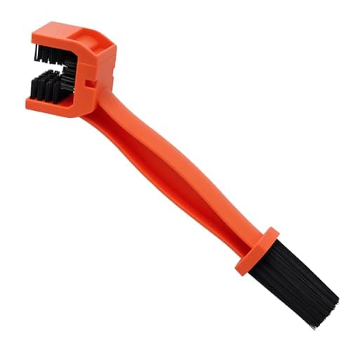 Image of Motorcycle Chain Cleaning Kit, Chain Cleaner Tool with 1 Chain Brushes & 2 Chain Oiler, Applicable Sizes Include 428, 520, 525, 530 Chains, Chain Cleaner for Motorcycle, ATV, Bike (Orange & Blue)