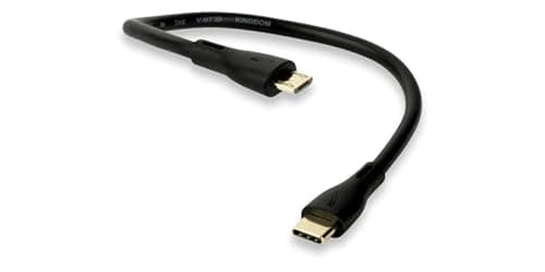 Image of QED Connect USB C (M) to USB Micro B (M) Cable (0.15m)