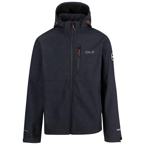 Image of DLX Mens Softshell Jacket Zip Off Hood and Zip Pockets Justin