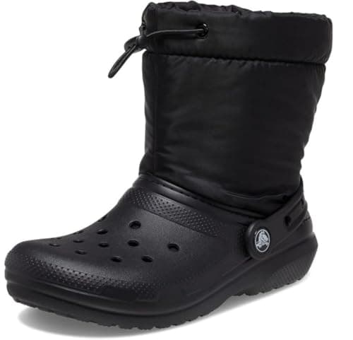 Image of Crocs, Classic Lined Neo Puff Boot, Unisex, 10, Black/Black