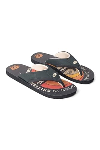 Image of Animal Jekyl Mens Flip-Flops - Slip-on, Lightweight & Comfortable with Soft Padded upper Straps - Best for Spring Summer, Beach & Outdoors Bright Orange (02) Adult Shoe Size 7