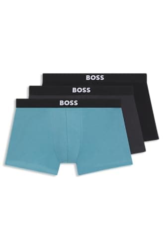 Image of BOSS Mens pack of logo waistband boxer briefs Open White L