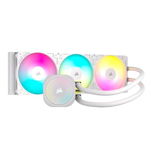 Image of Corsair NAUTILUS 360 RS ARGB Liquid CPU Cooler – 360mm AIO – Low-Noise – Direct Motherboard Connection – Daisy-Chain – Intel LGA 1851/1700, AMD AM5/AM4 – 3x RS120 ARGB Fans Included – White