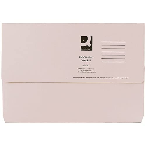 Image of Q-Connect Document Wallet Foolscap Buff (Pack of 50)