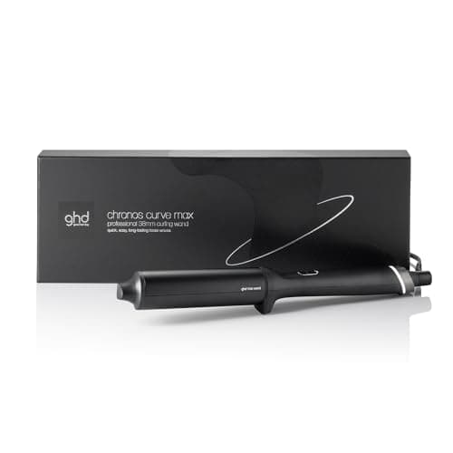 Image of ghd Chronos Curve Max Wand 38mm Hair Curler in Black - for Loose Waves that Last All Day, Fast, Easy, Frizz-Free Curls, No Extreme Heat Damage - Ideal for Long Hair (UK Plug)