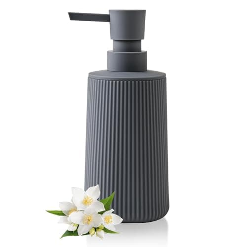 Image of Hand Soap Dispenser, Grey Soap Dispenser Bathroom, Refillable Washing up Liquid Soap Dispenser Kitchen (Grey)