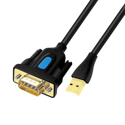 Image of DTECH USB to Serial Adapter DB9 RS232 Cable Prolific Chip PL2303 DB 9 Male Cord 3ft Compatible with Windows 11 10 8 7 Mac Linux (1M)
