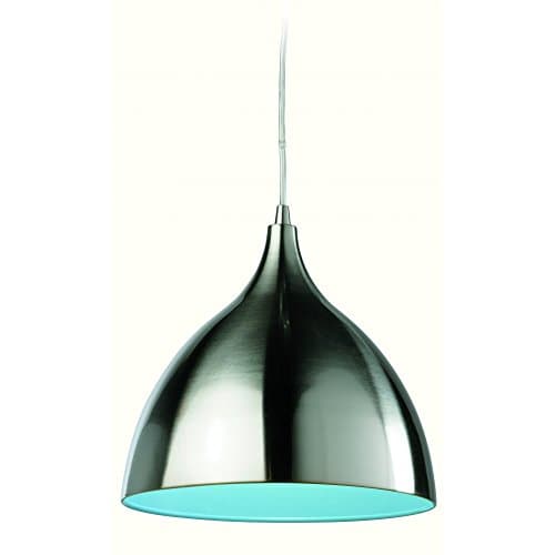 Image of Firstlight Products Cafe Pendant Light, Metal, E27 (Edison Screw), Blue Inside