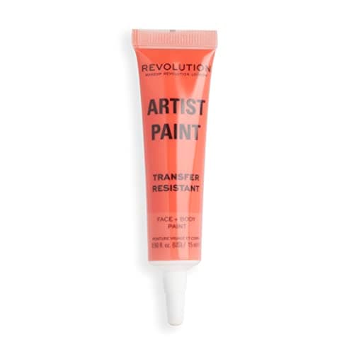 Image of Makeup Revolution London, Artist Collection, Artist Face and Body Paint, Orange, Jelly Formula, Ready To Use, 15ml