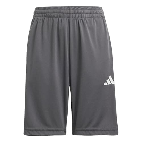 Image of adidas Unisex Kids Train Essentials 3-Stripes Short, Grey Five/White, 5-6 Years