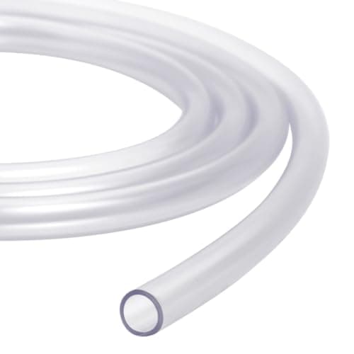 Image of 1 m / 3.25 ft of 12 mm Clear PVC Food Grade Hose - Flexible Non-Toxic Hose Pipe for Drinking Water, Aquarium Air Line, Fish Tank, Pond Pump - 2-Layer Transparent Soft PVC Tubing - Temp: -25°C to +60°C