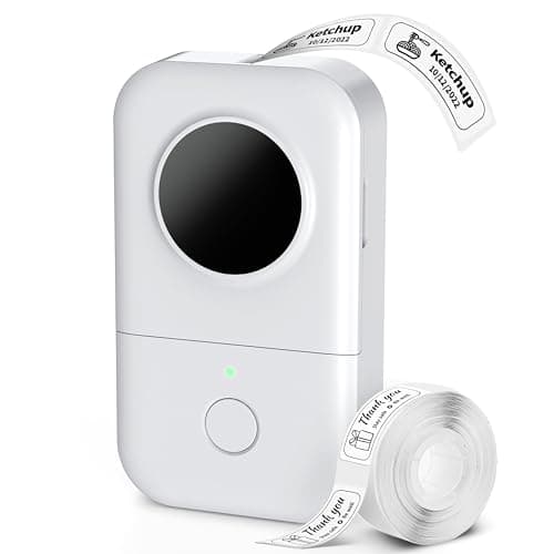 Image of Phomemo D30 Label Printer, Bluetooth Wireless Mini Handheld Label Maker Machine with Tape, Direct Thermal Printer Rechargeable Labeler Compatible with iOS/Android Smartphone for Home Office