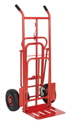 Image of 3-in-1 Heavy Duty Sack Truck with Pneumatic Wheels | Convertible Hand Trolley with Strong Tubular Steel Frame | Hand Truck - Ideal for Heavy Lifting & Transport | 250Kg