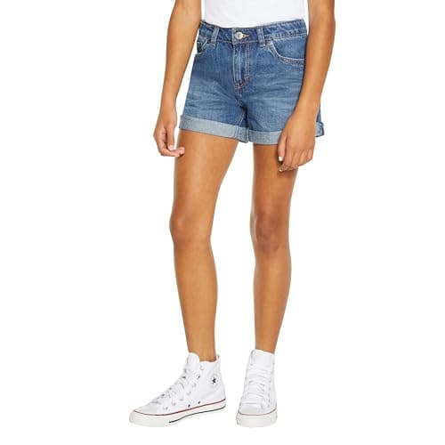 Image of Levi's Kids Girlfriend Shorty Short Girls, Blue, 16 Years