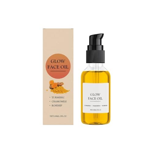 Image of Glow Face Oil, Turmeric & Rosehip Face Oil, Natural & Organic Face Moisturiser with Turmeric and Chamomile Face Serum