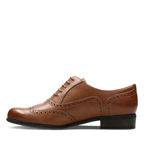 Image of Clarks Womens Casual Clarks Hamble Oak Leather Shoes, Brown (dark Tan Lea)*5 UK