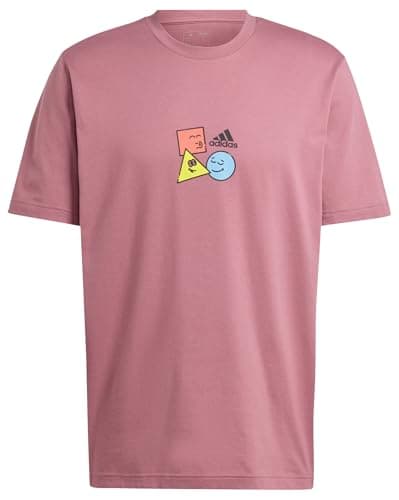 Image of adidas Men's Positivity Shapes Graphic TEE, preloved Crimson, M