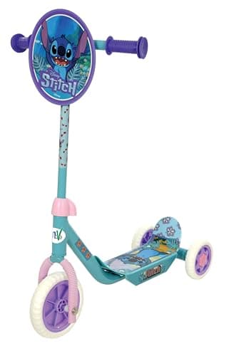 Image of Stitch 3-Wheel Tri Scooter for Kids | Officially Licensed with Exciting Decals | Sturdy Steel Frame Puncture-Proof Tyres | Adjustable Handlebar Height | Age 3+ Years