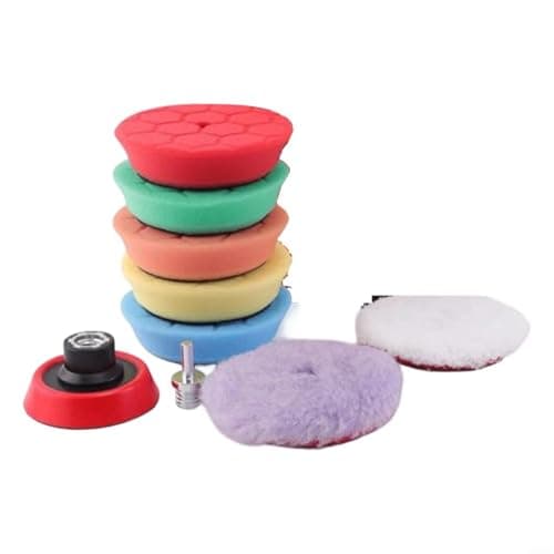 Image of BildeeMait 9-Pcs 80mm Polishing Sponge Set, for Soft Foam Pads for Auto Detailing, Wax Application and Care