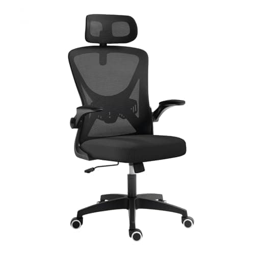 Image of Panana High Back Desk Chair Adjustable Headrest Rolling Chair for Executive Office Support (Black)