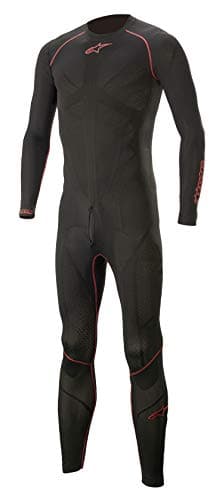 Image of Alpinestars Ride Tech Lite 1-Piece Undersuit, Motorcycle Underwear for Men and Women, Functional Underwear, Breathable, Durable, Black/Red, XL-XXL