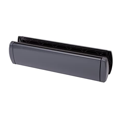 Image of JCP 12" Inch Letter Box, Heavy Duty GreenteQ Sprung Letterbox - Grey Anthracite, for UPVC Doors, Composite Doors, and Wood (40-80mm Thickness)