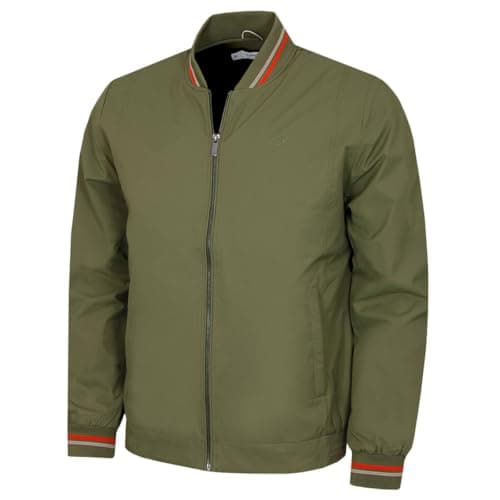 Image of Calvin Klein Mens Fremont Classic Stylish Jacket - Khaki Green - L