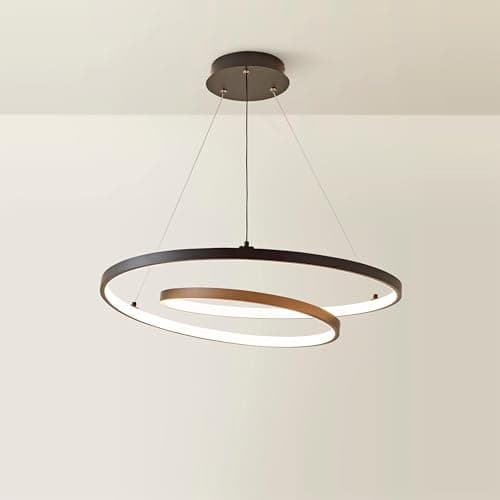 Image of ValueLights | Matte Black Loop Ceiling Light with Integrated LED Touch Button | Pendant Lights, Home Décor & Improvement Essential | Mains Wired